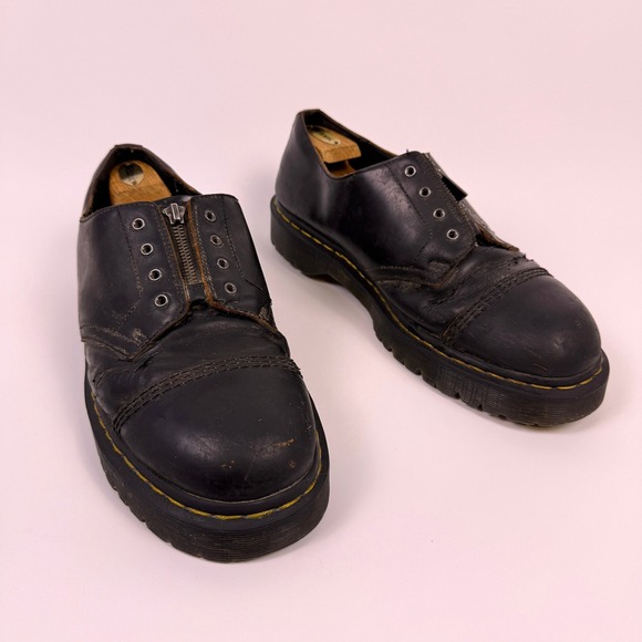 Dr. Martens Other - VTG Dr. Martens Front Zip Derby Shoes Mens 14 Leather Platform Lug Sole Grunge